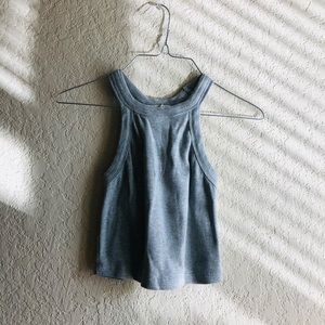 Cropped High-Neck Tank Top
